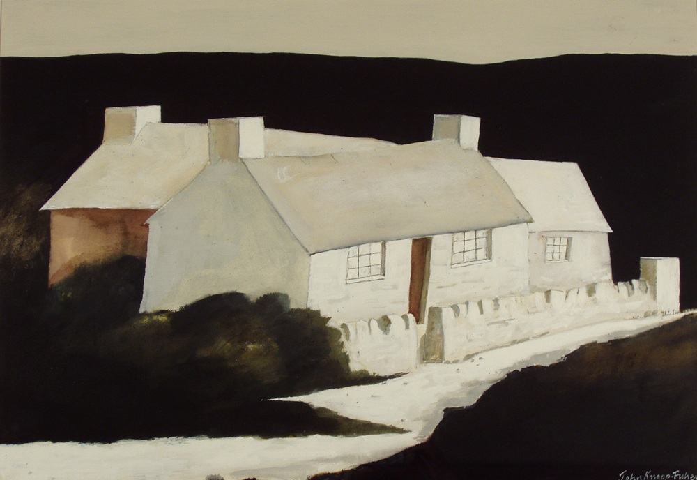 John Knapp-Fisher, Buildings Abereiddu. Copyright John Knapp-Fisher estate, courtesy of Martin Tinney Gallery