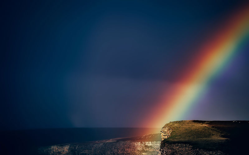 A rainbow in Wales